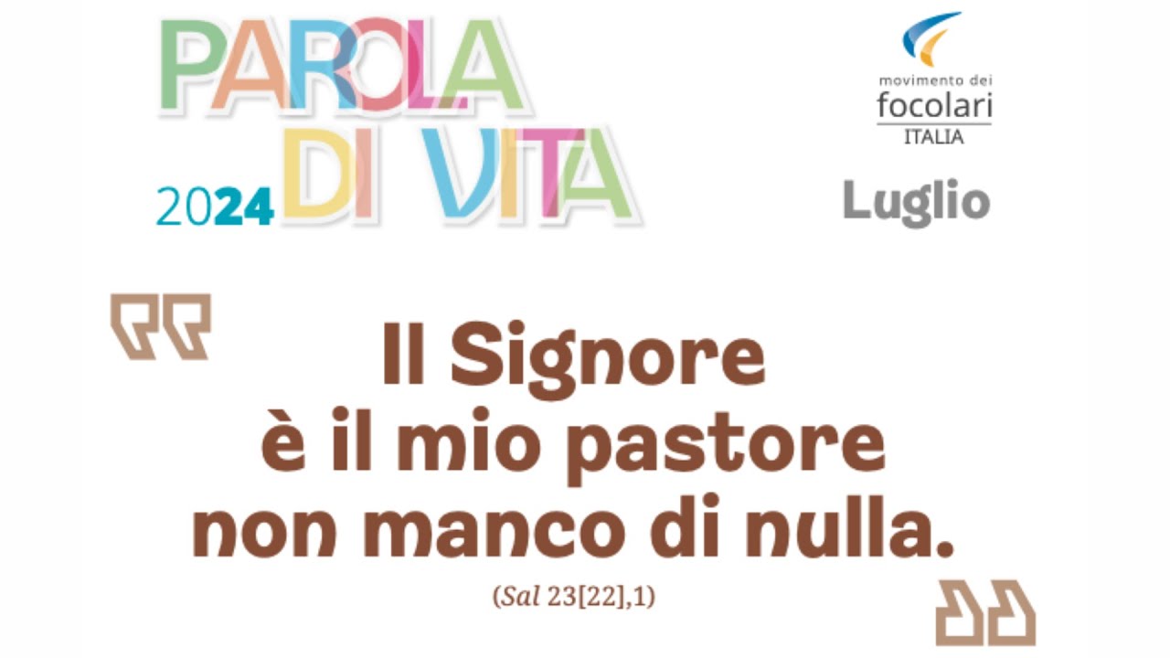 Parola Di Vita Luglio 2024