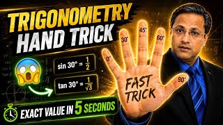 Trigonometry Hand Trick: Count Fingers & Take Root for Exact Values in 5 Sec | Sir Gaurav Arora