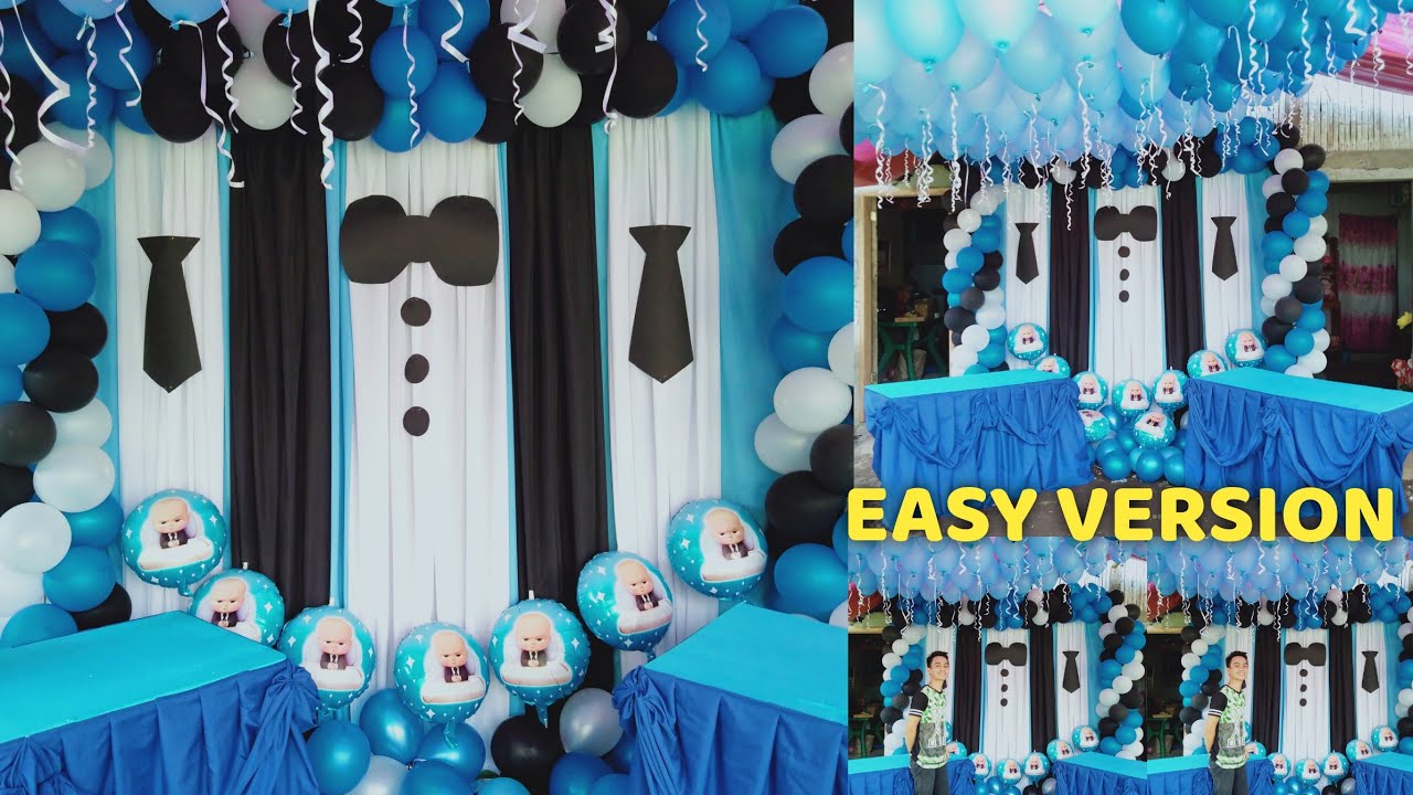 Boss Baby Christening And Birthday Decoration | Party Ideas At Home -  Youtube