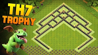 Clash Of Clans Best Th7 Trophy Base Crystal League Town Hall 7 Defense Base Coc