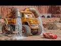 Epic Escape Lightning McQueen vs CONSTRUCTION WATER PUMPER MONSTER TRUCK in BeamNG.Drive