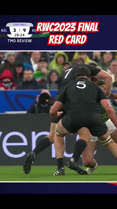 Red Card of RWC 2023 Final #allblacks #springboks #samcane #rwc2023final #rugbyhighlights