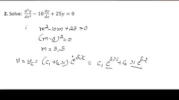 Complementary Function - Example