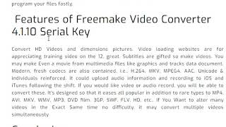 Freemake Video Converter 4.1.10 Serial Key Free Download