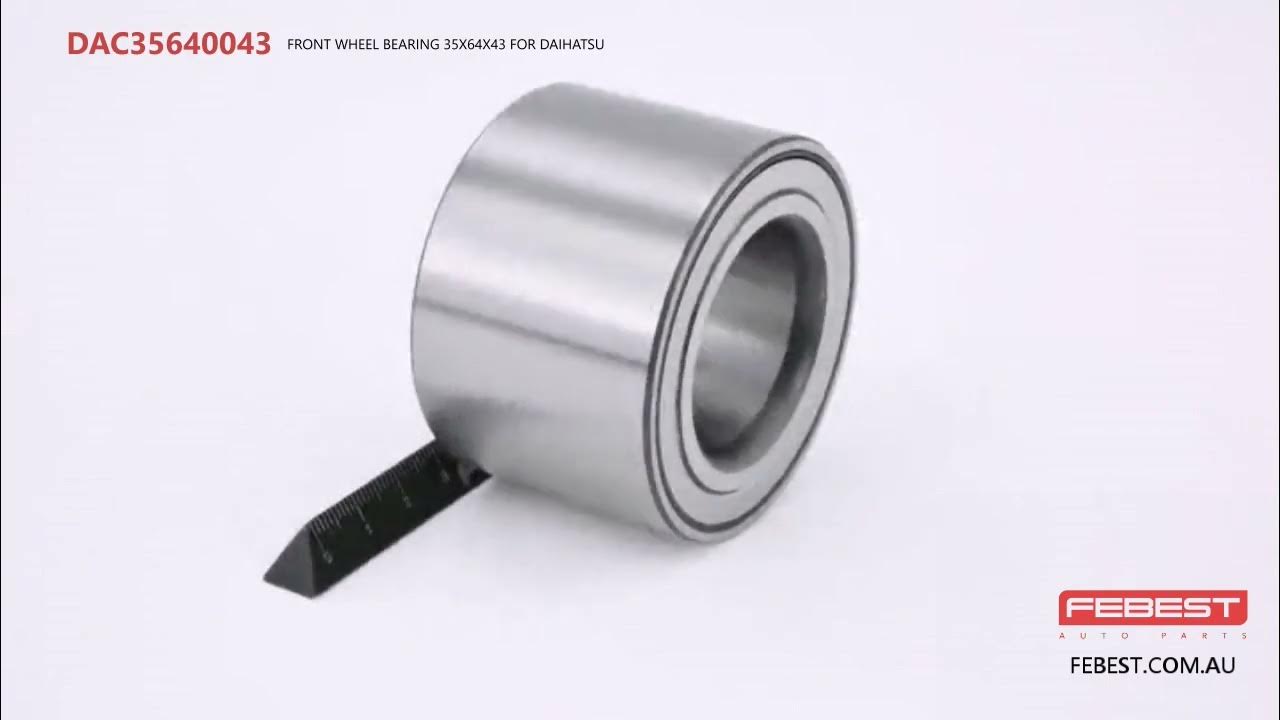 DAC35640043 FRONT WHEEL BEARING 35X64X43 FOR DAIHATSU - YouTube