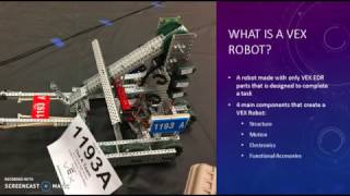 What is a VEX Robot Power Point Screencast (Purdue EDCI 270)