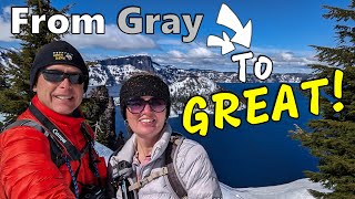 Crater Lake National Park [4K UHD] | Snowshoeing | Rim Drive | Rim Village | Wizard Island