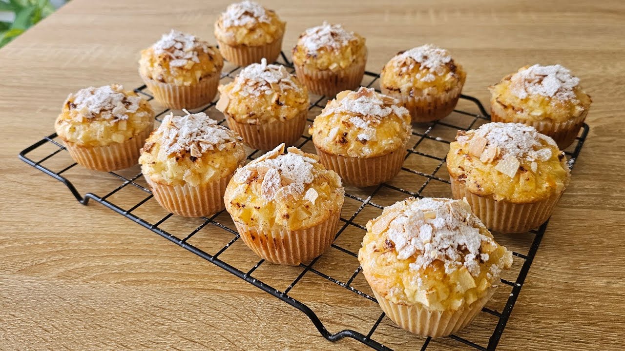 أطيب وصفة كب كيك اتذوقه بحياتي خفيف ومنعش طعم ولاغلطه | كب كيك هش بالتفاح عجيب