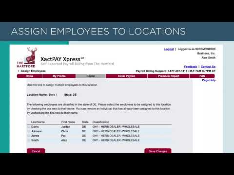 Self Reported Payroll - How to Set Up the Employee Roster | The Hartford