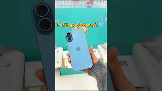 📦 Packing An iPhone 16 in pure Teal 🩵 ~ #UsediPhone #Tech #Apple #iphone16 #unboxing #immersive
