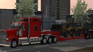 Kw W900 Hauling 2 Front Loaders Headed Home ! [ Universal Truck Simulator ]