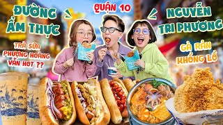 Ăn sập đường ăn vặt hot TikTok Nguyễn Tri Phương: Gà khổng lồ XXXL, Trà sữa Phượng Hoàng hết ngon?