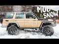 スタッドレスは必要か? MTタイヤの雪道走行性能を検証! ヨコハマ ジオランダー マッドテレーン G003 / 再販ランクル70
