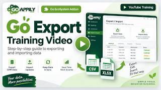 Go Export Tutorial | Export, Import & Sync GoAppily CRM Data