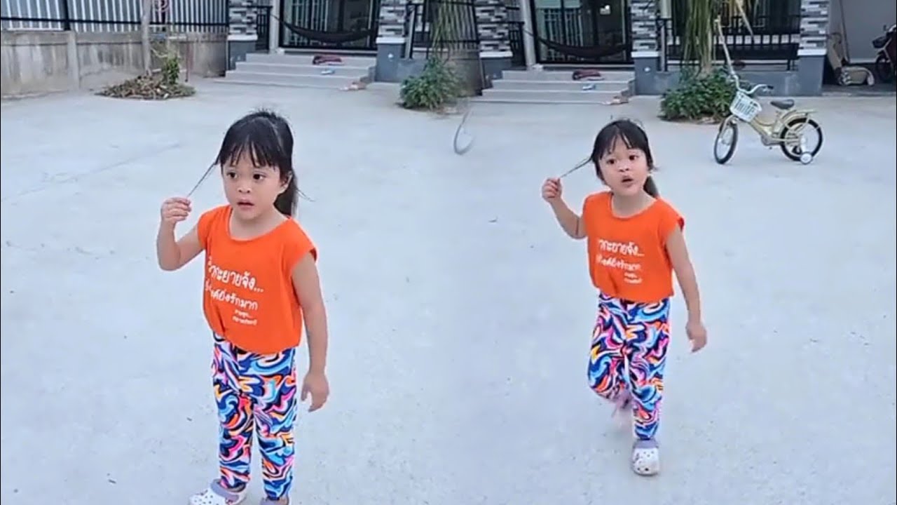 ออกกำลังกายตอนเย็นจ้า #น้องพลอยน้องเพชร 