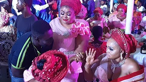 Kemi Afolabi,Ronke Odunsanya,Mercy Aigbe,Eniola Ajao,dance &enjoying themselves at OBA wedding 2018
