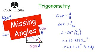 Trigonometry Missing Angles  Corbettmaths