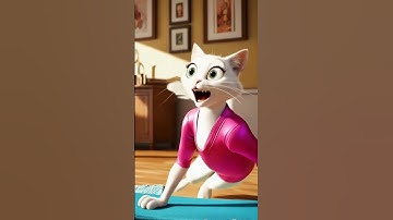 Meowmaste: Yoga with Attitude 🧘‍♀️😻🌟 #cat #animatedcat #ai #cat101 #catstory  #cute #cutepets #funny