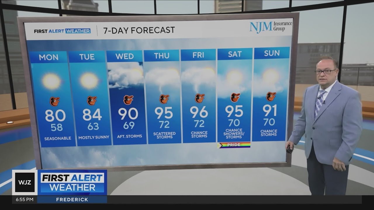 Dry, sunny, warm to start the week in Maryland - YouTube