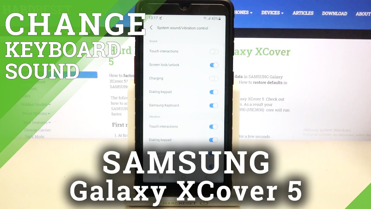 How To Turn Off Keyboard Sound In SAMSUNG Galaxy XCover 5 Disable