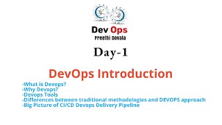 Day 1 DEVOPS LIVE TRAINING September 2023 -  DEVOPS Introductions