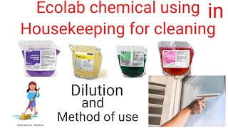 Ecolab Housekeeping Cleaning Chemical