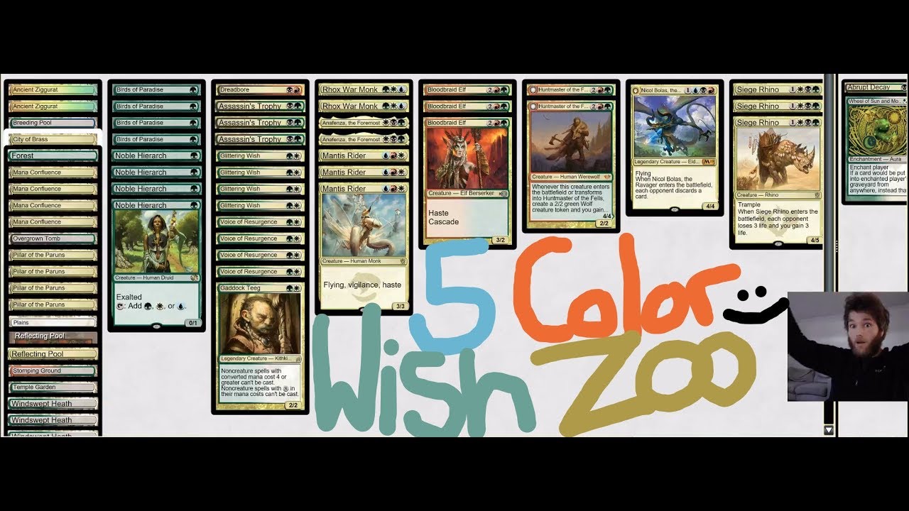 Mtg Modern 5 Color Wish Zoo Youtube