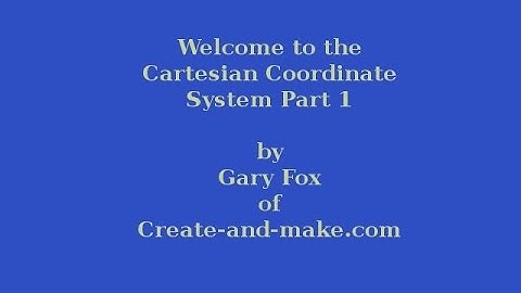 Cartesian Coordinate System part 1