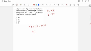 CSAT 2022 Answer Key - Let p be a two digit number and q be the number consisting of same digits..