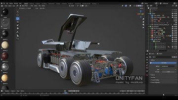 Sci-Fi vehicle 025 - 3D modeling - part 45 - 4x timelapse