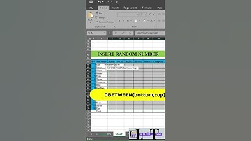 Insert Random Number in Excel #shorts #randomnumbers #exceltips @learningtech1