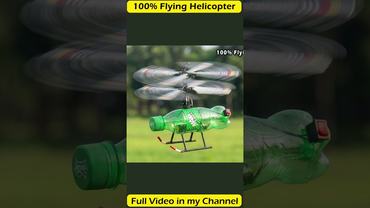I build a Flying Helicopter using Plastic Bottle #helicopter #toys #diy
