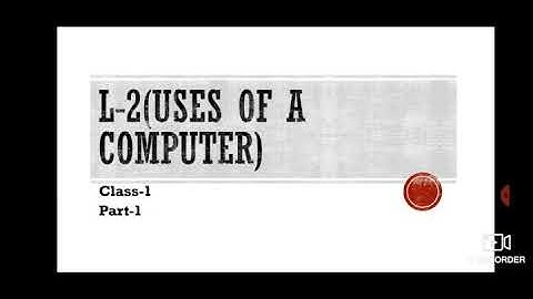 Class-1, Subject-Computer, Video-8, Chapter-2(Uses of computer), Part-1 by Mrs Sunidhi