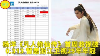 杨洋《凡人修仙传》首周收视破0 313 暂居浙江卫视25年年冠