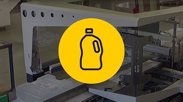 Packaging of plastic containers on beck-Multiplex MP 240 XP and beck-shrink tunnel HV 601