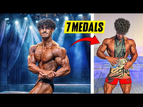 How I Won 7 Medals NATURALLY at My First Bodybuilding Competition | *SHOW DAY*
