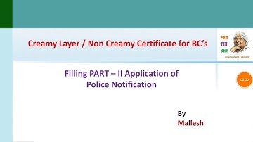 Non Creamy Layer Certificate in Telangana State .......