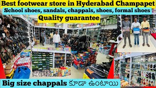 Best footwear store in Hyderabad Champapet School shoes, sandals, chappals, formal shoes Multi brand