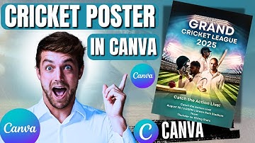 Canva Tutorial Cricket Poster Design for Beginners  Step by Step