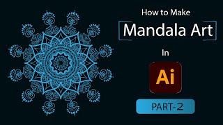 Mandala Art Design In Illustrator Full tutorial Part-2 | How to expand mandala art in Illustrator