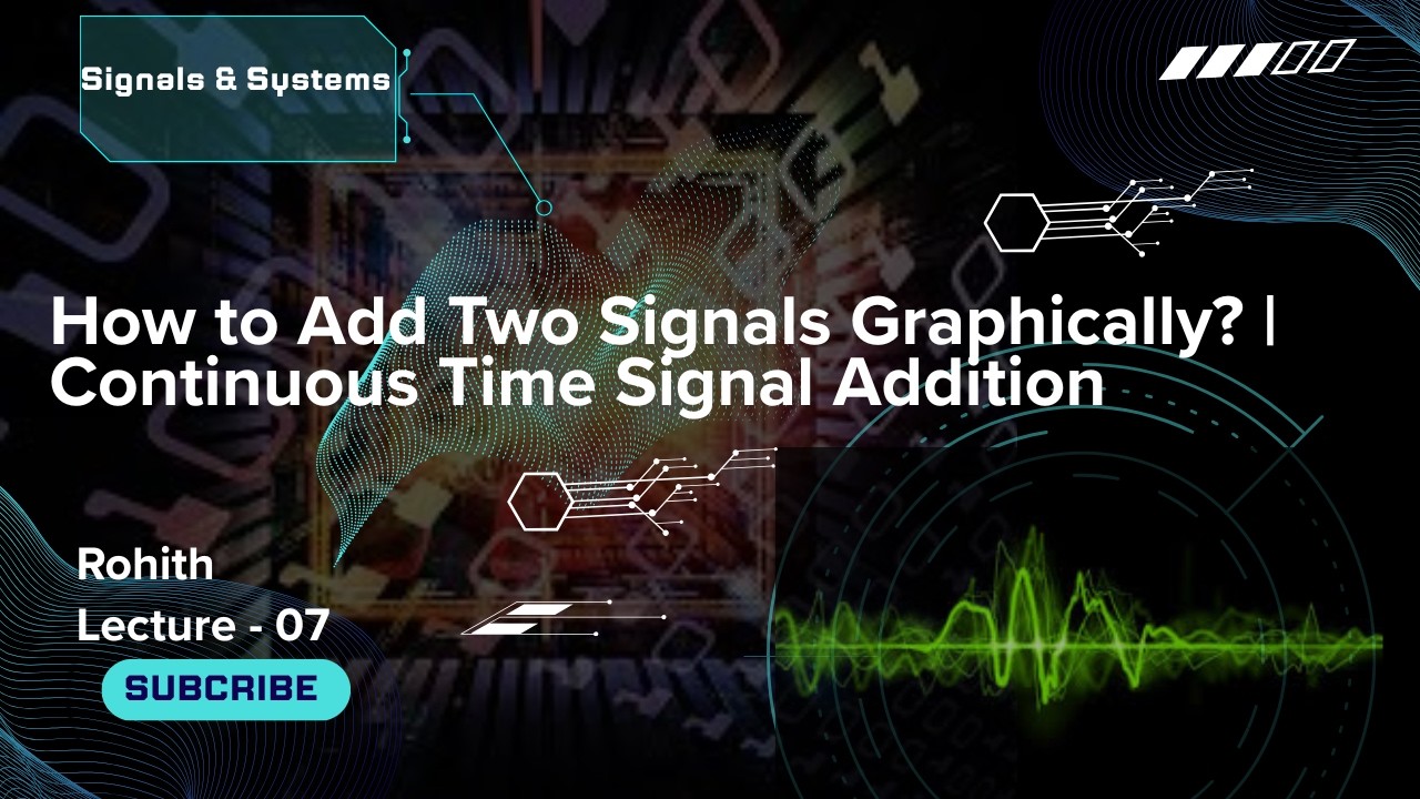 7 How to Add Two Signals Graphically? | Continuous Time Signal Addition ...