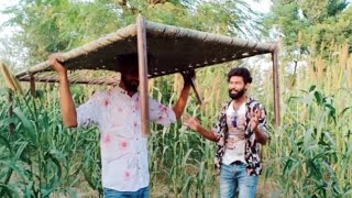 Primitive Technology: Adobe wall (dry stacked) || kheton main Mana vlog || By Naveed Bhai.??
