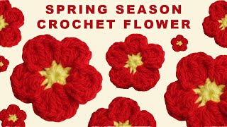 HOW TO CROCHET A 5 PETALS FLOWER TUTORIAL | BRUNATICALITY CROCHET