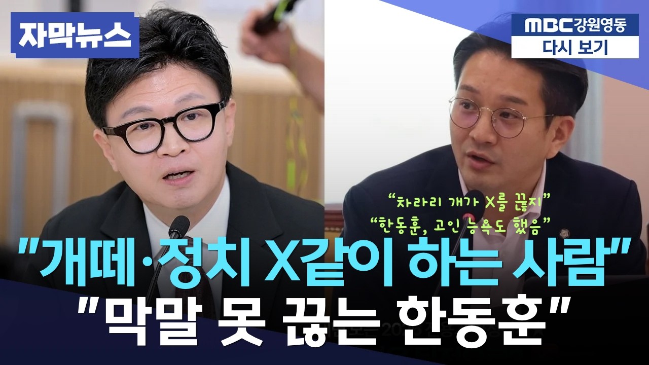 한동훈 막말 중독 수준?... "개떼·정치 X같이 하는 사람"