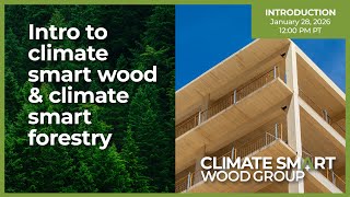 Introduction to the Climate Smart Wood Group, Climate Smart Wood & Climate Smart Forestry