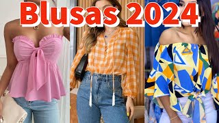 Nuevos Modelos De Blusas 2024 Las Nuevas Tendencias De Blusas Primavera Verano