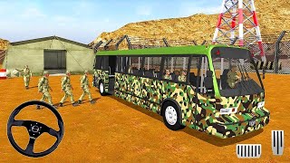 Army Bus Driver US Soldier Transport Duty 2017 - Offroad Bus Driving - Android Gameplay screenshot 4