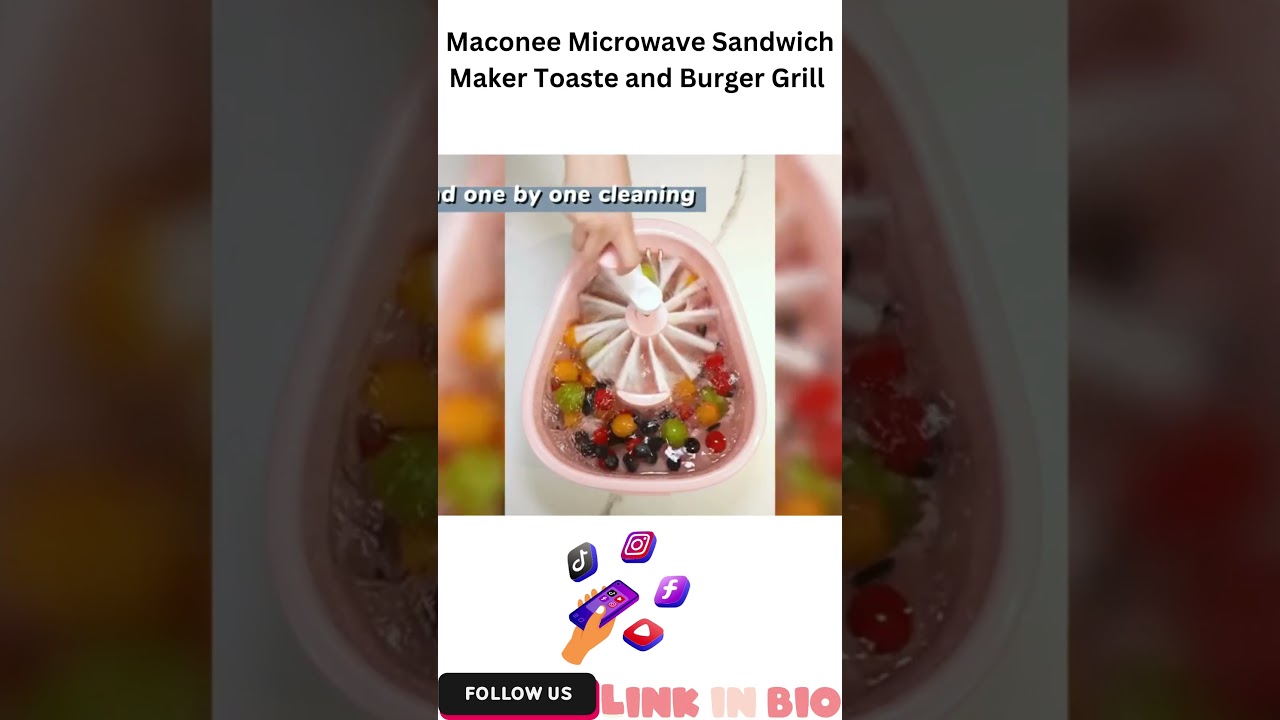 JOYLOOP Fruit Cleaning Device, Large Fruit Washer Spinner with Brush, Fruit Cleaner