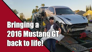 rebuilding a crashed 2016 mustang GT part 1