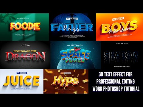 3D Text Effect For Professional Editing Work  Photoshop Tutorial
